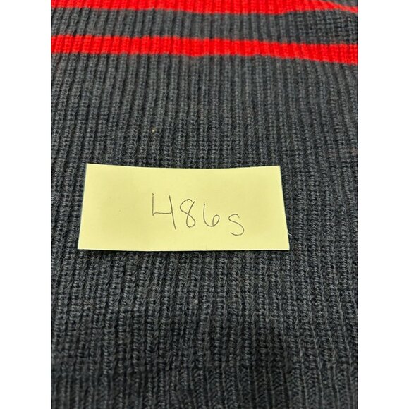 Banana Republic Heritage Red & Navy Striped Wool Blend Sweater M - Picture 8 of 8